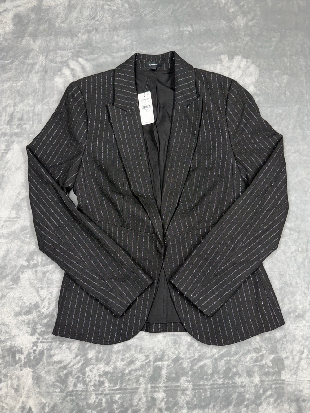 Express Black Pinstripe Blazer